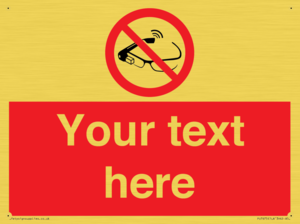 Custom prohibition Use of smart glasses prohibited